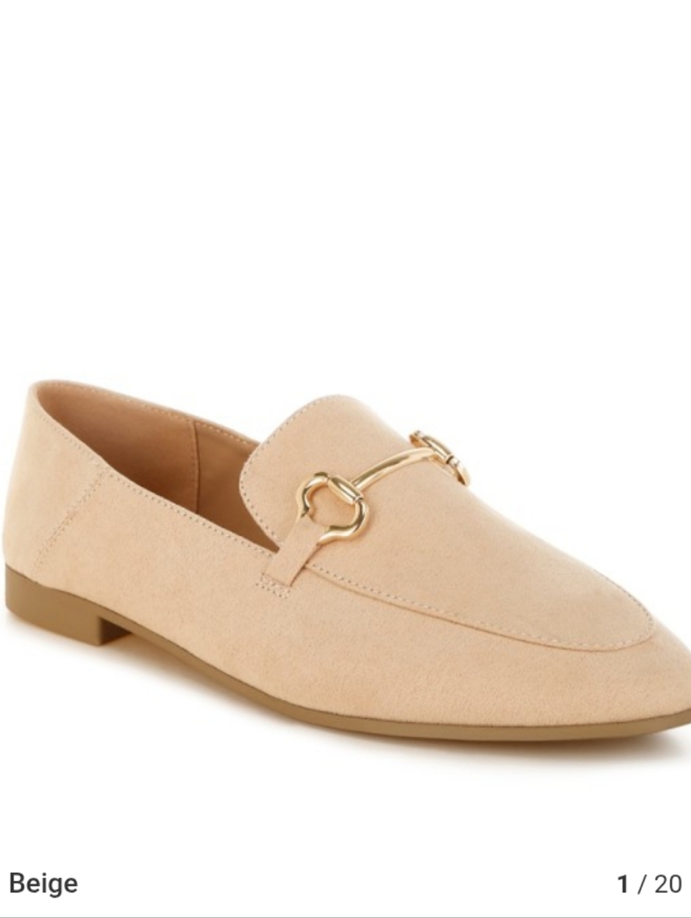 Women’s Beige Suede Horsebit Loafer
